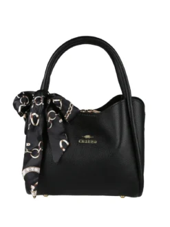 Charro Borsa a mano mini tote con foulard - nero