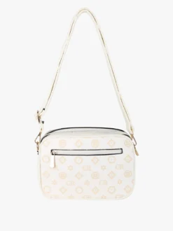 Charro Borsa a tracolla da donna con stampa monogramma - bianco