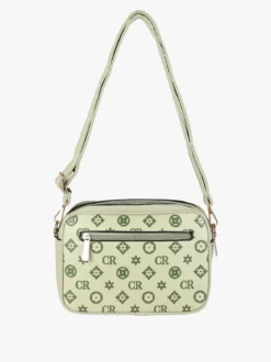 Charro Borsa a tracolla da donna con stampa monogramma - pistacchio