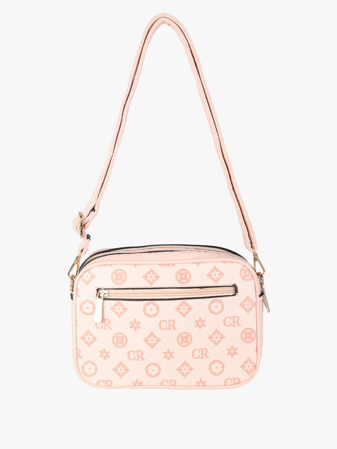 Charro Borsa a tracolla da donna con stampa monogramma - rosa