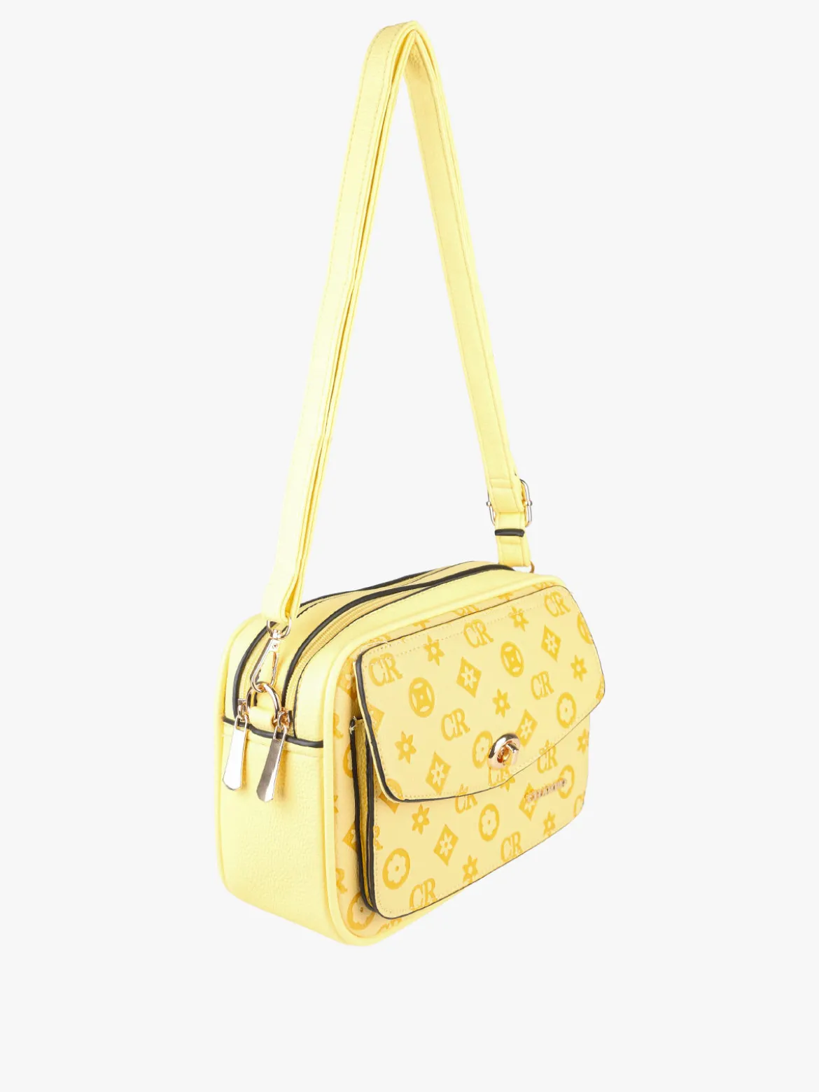 Charro Borsa a tracolla da donna con stampe - giallo