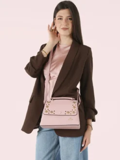 Charro Borsa frame con tracolla e borchie - rosa
