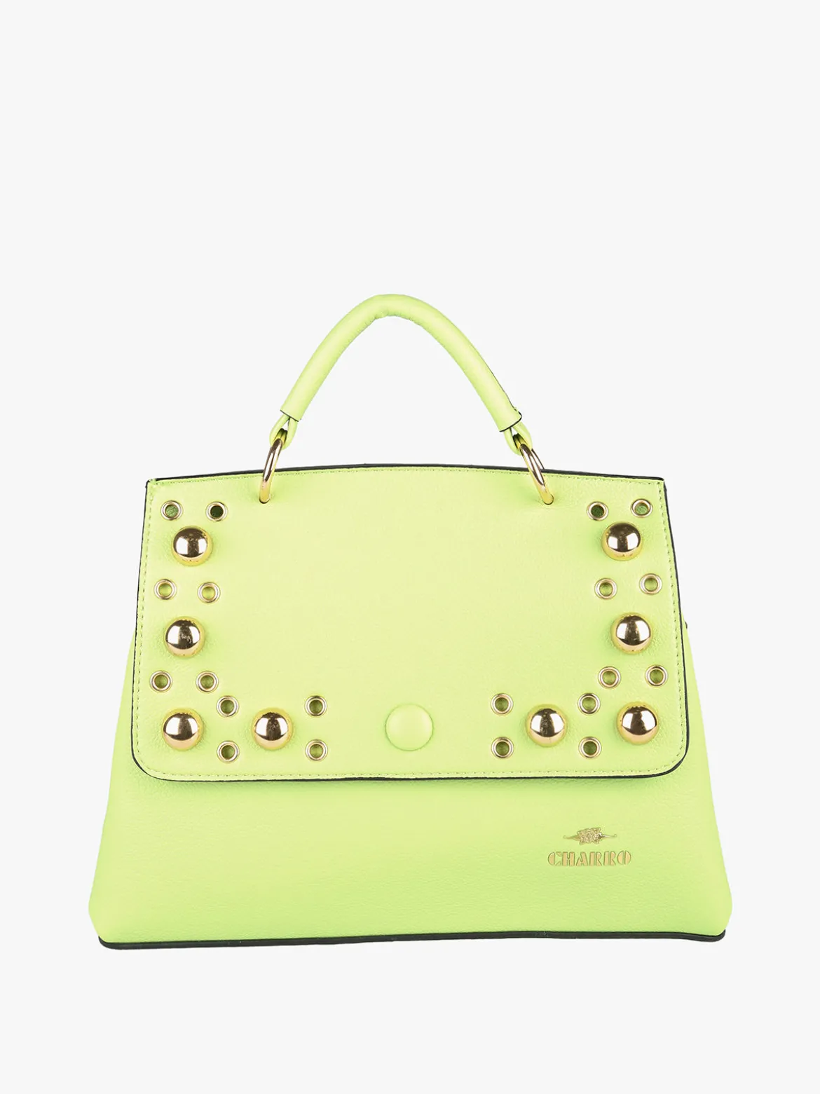 Charro Borsa frame con tracolla e borchie - verde chiaro