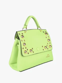 Charro Borsa frame con tracolla e borchie - verde chiaro