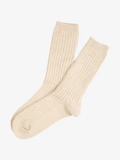 Charro Calze midi da donna morbide a costine - beige
