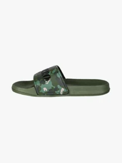 Charro Ciabatte donna militari in gomma con fasica larga - verde