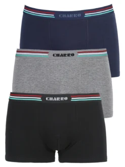 Charro Confezione da 3 boxer uomo in cotone - assortito
