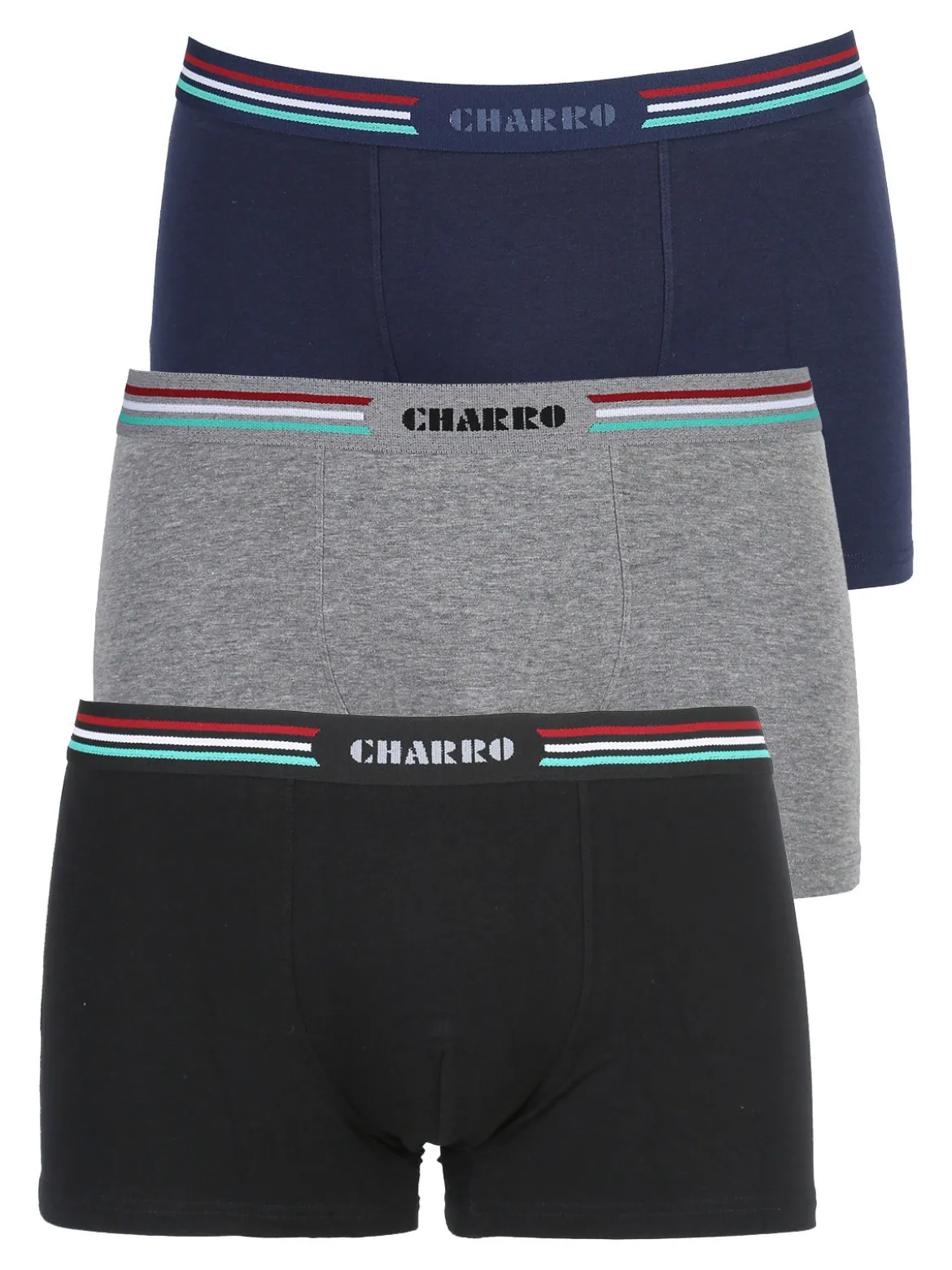 Charro Confezione da 3 boxer uomo in cotone - assortito