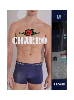 Charro Confezione da 3 boxer uomo in cotone - assortito