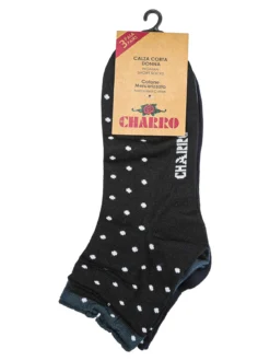 Charro Confezione da 3 paia di calze corte da donna a pois