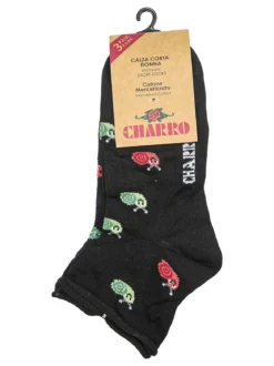 Charro Confezione da 3 paia di calze corte da donna in cotone