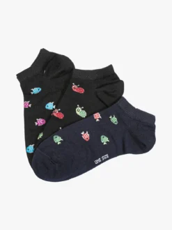 Charro Confezione da 3 paia di calze corte sneakers da donna in cotone