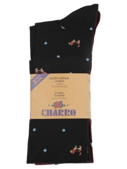 Charro Confezione da 3 paia di calze lunghe da uomo