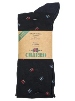 Charro Confezione da 3 paia di calze lunghe da uomo in cotone