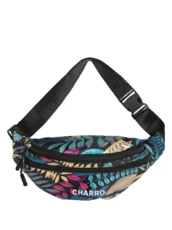 Charro Marsupio floreale in nylon - nero