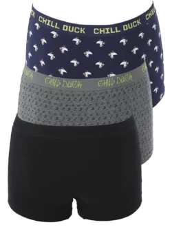 Chill Duck Confezione da 3 boxer da uomo in cotone con stampe disegni