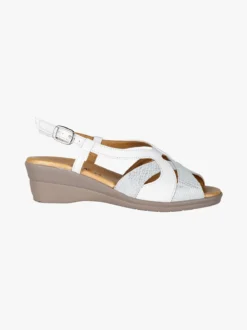 Cinzia Sandali donna in pelle con zeppa