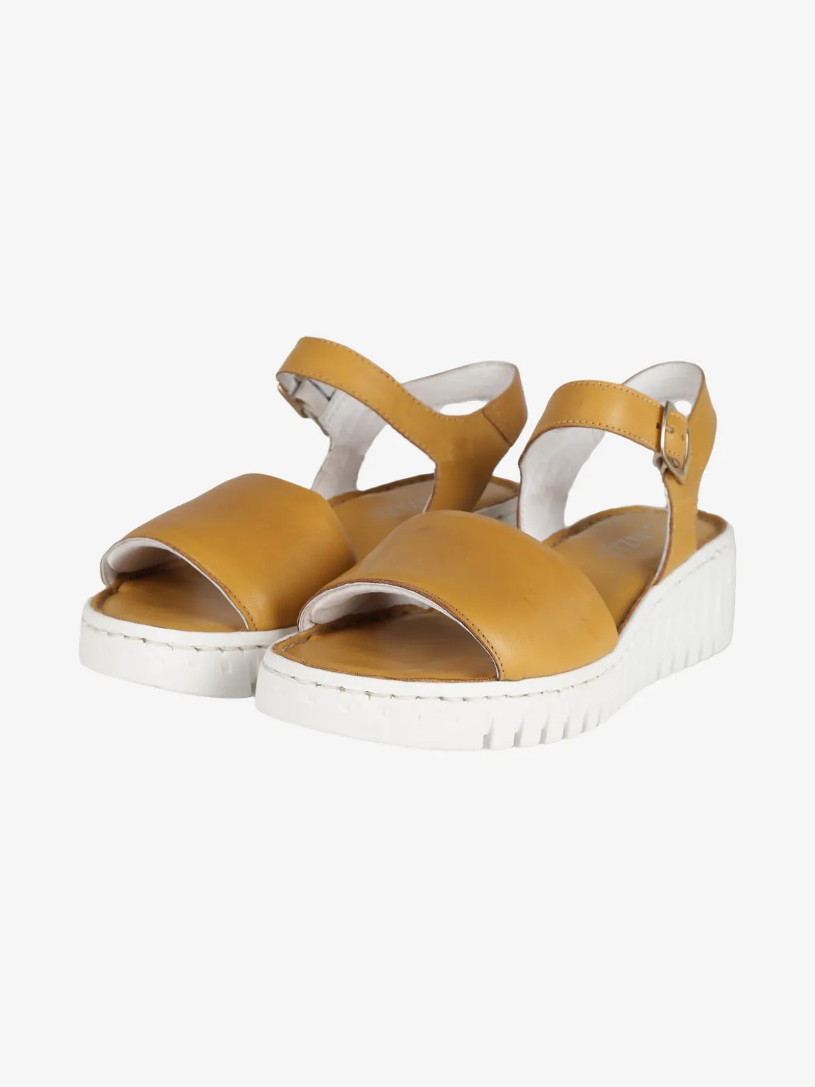 Cinzia Sandali in pelle donna con zeppa