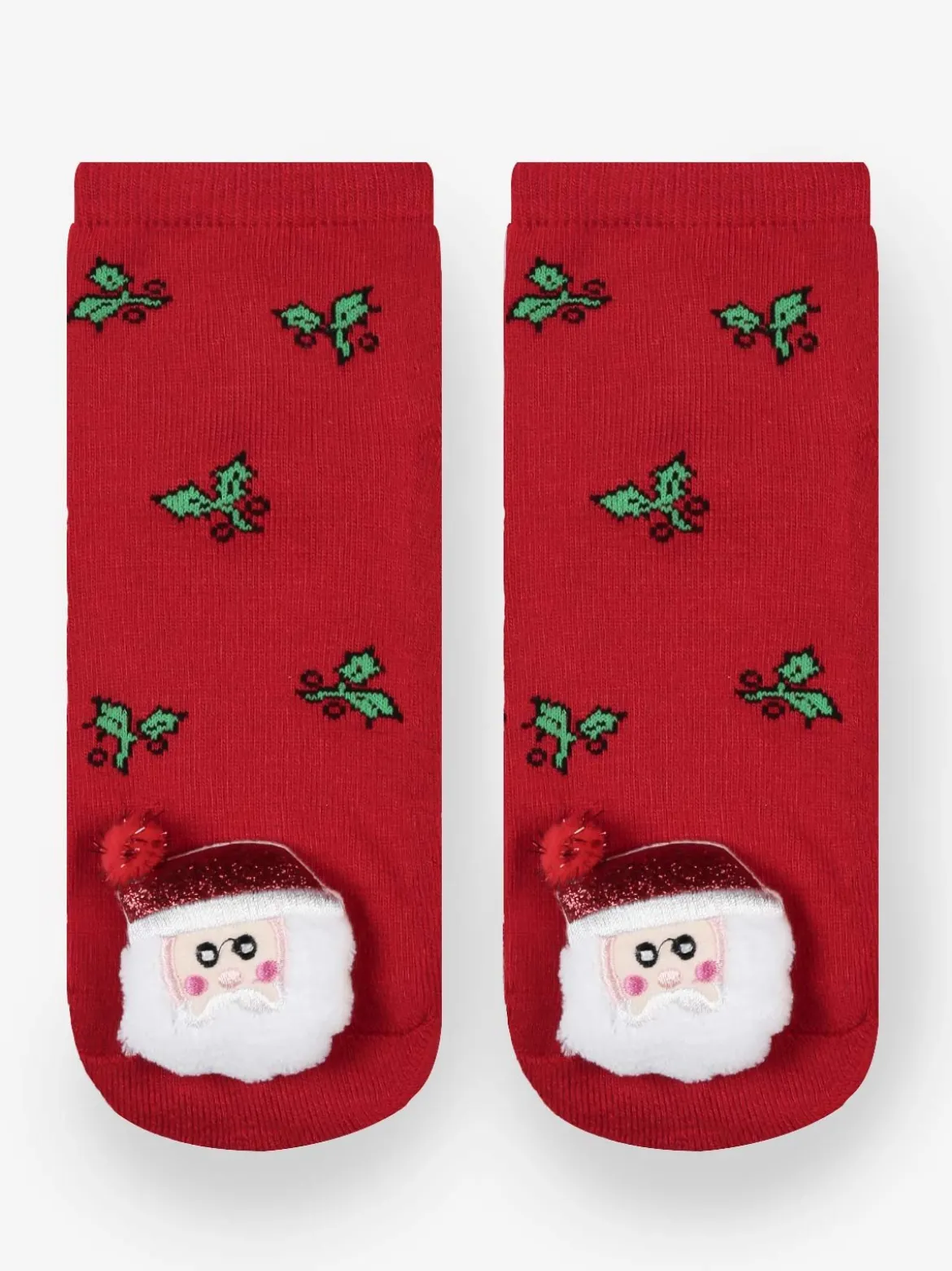 Ciocca Calze antiscivolo Babbo Natale rosse