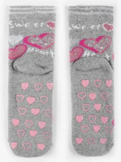 Ciocca Calze antiscivolo da bambina con cuori