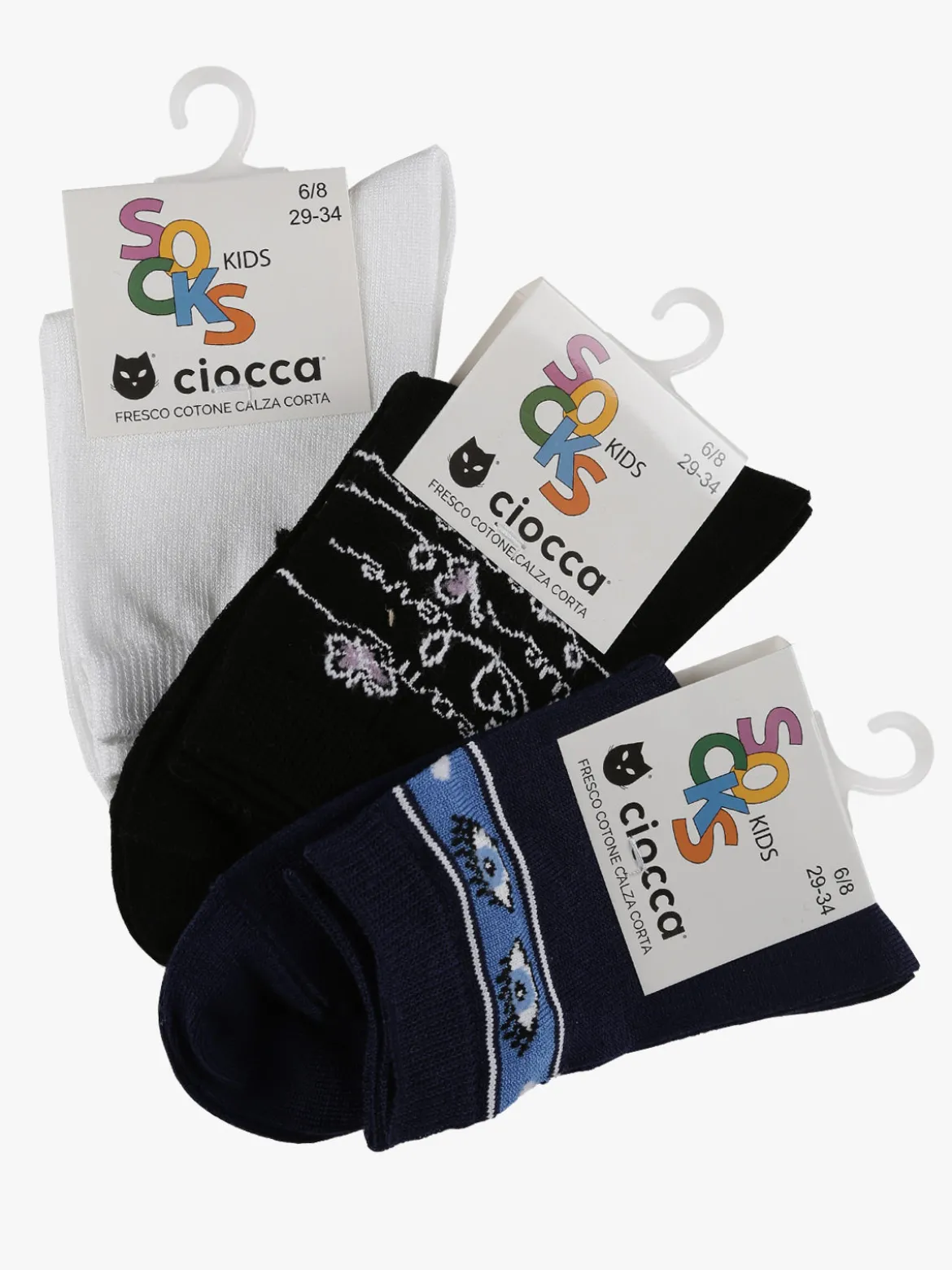 Ciocca Calze corte da bambina 3 paia