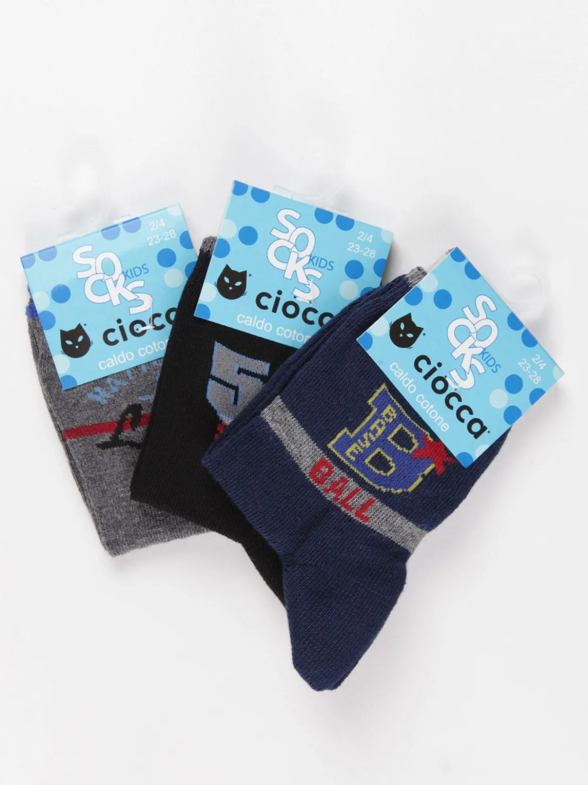 Ciocca Calze corte fantasia 3 pezzi