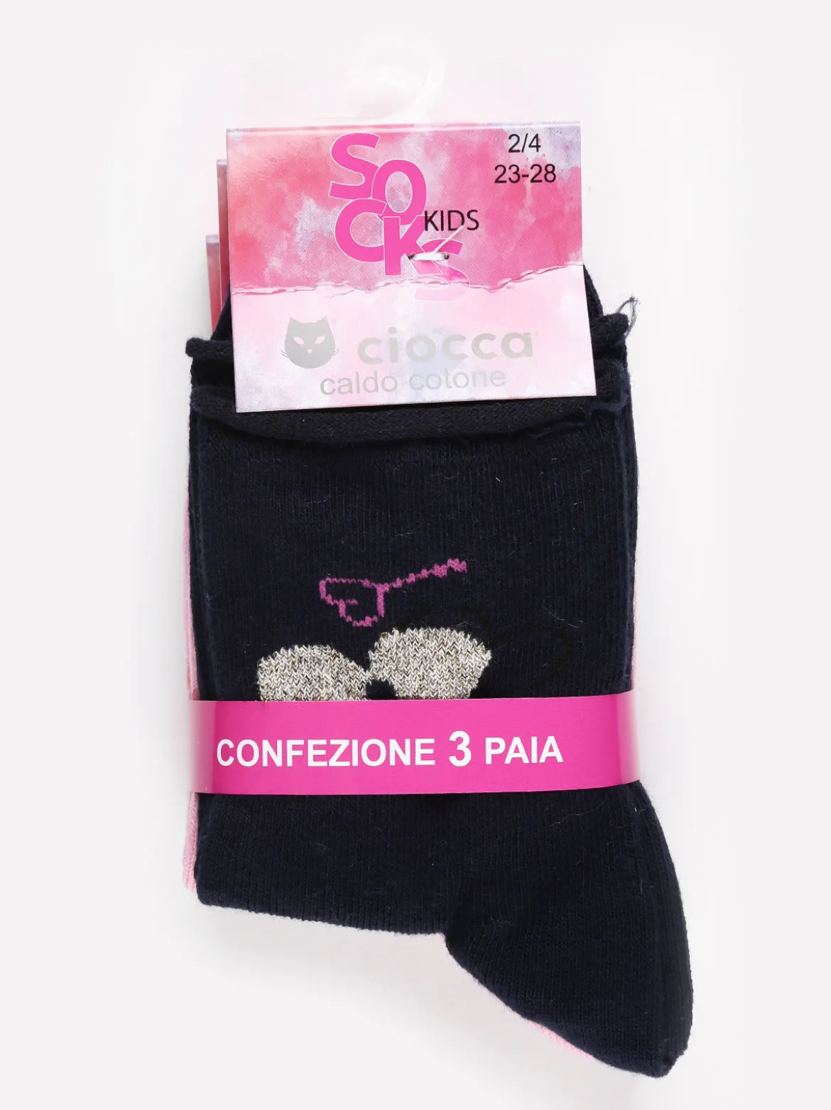 Ciocca Calze da bambina 3 paia in caldo cotone