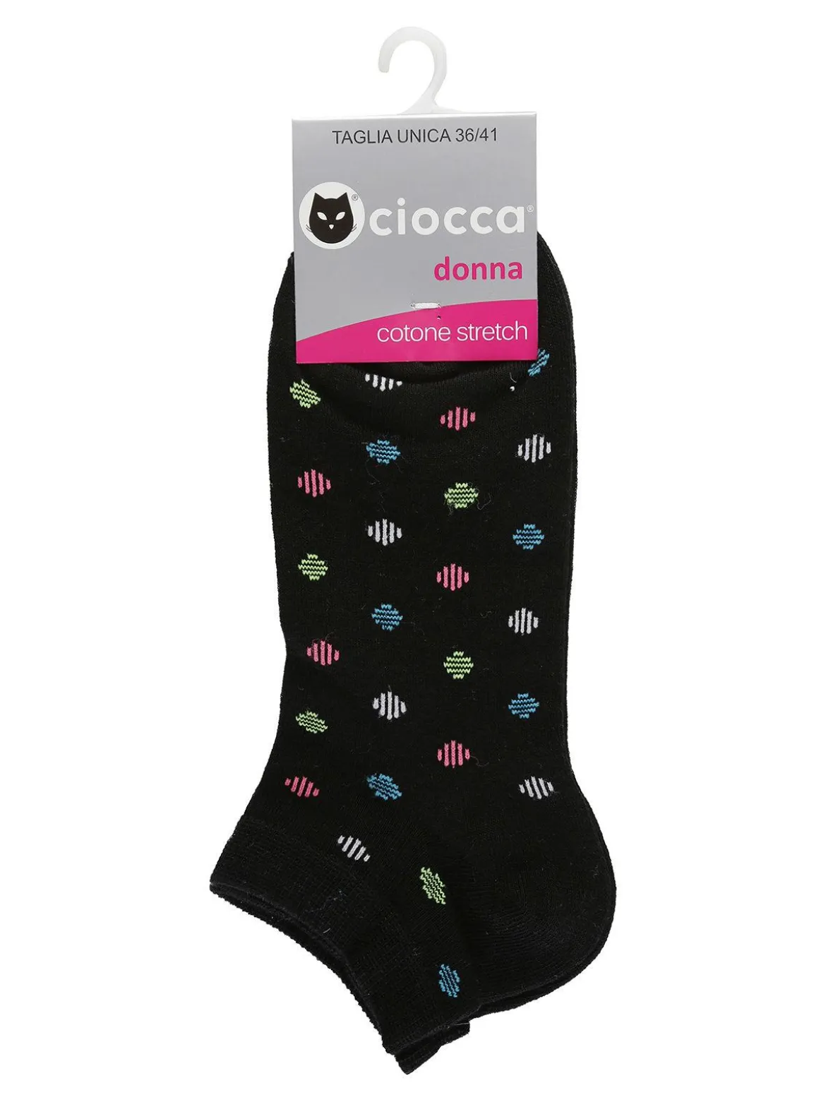 Ciocca Calze donna in cotone stretch con stampe