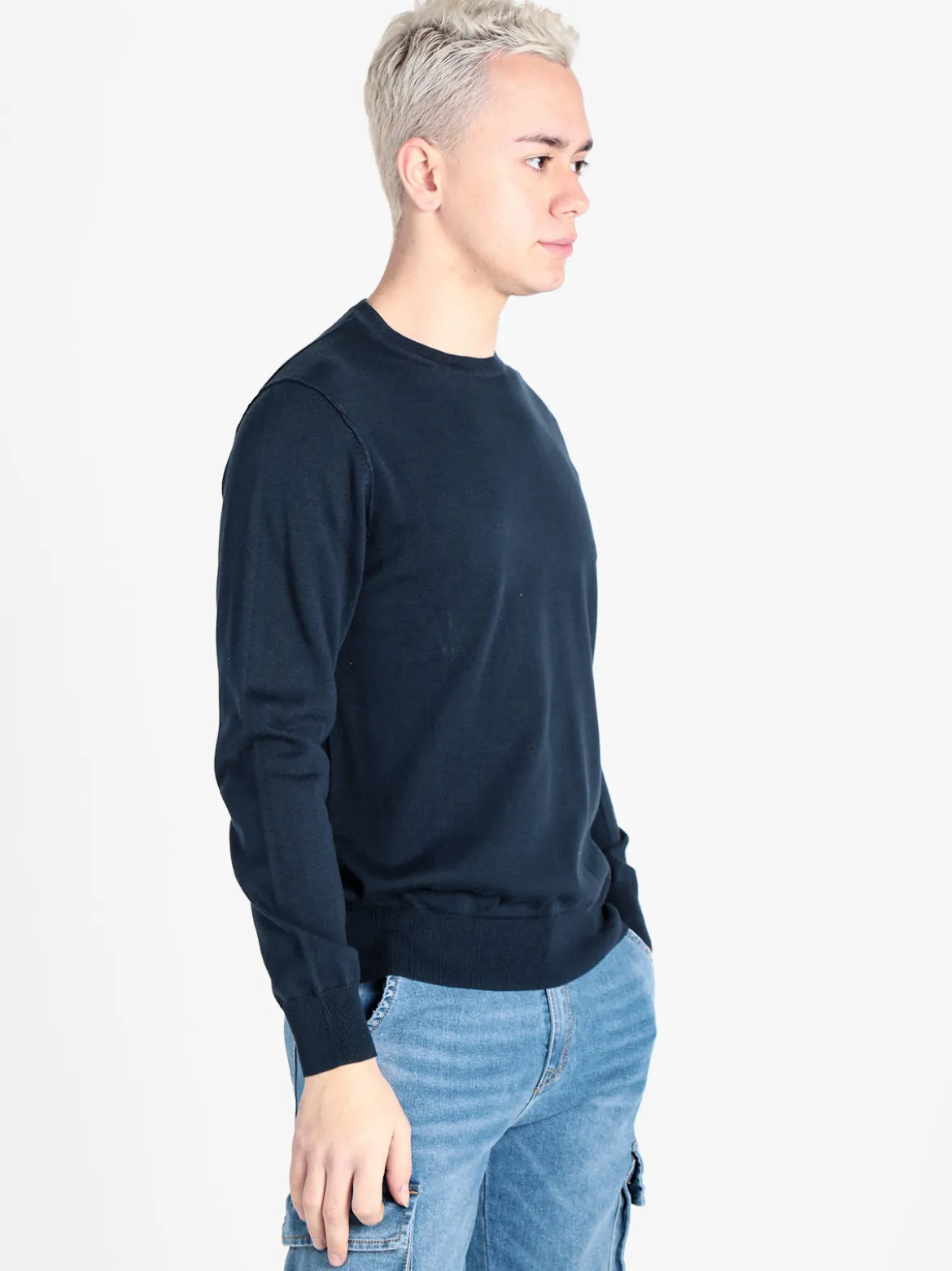 Close-Up Pullover girocollo da uomo in maglia