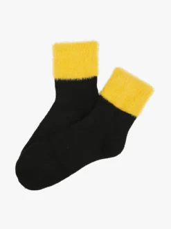 Coconuda Calze corte da donna con bordo peloso - giallo