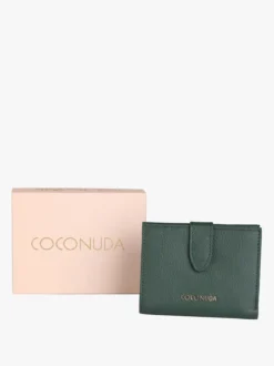 Coconuda Portafoglio in pelle da donna con bottone e bustina removibile