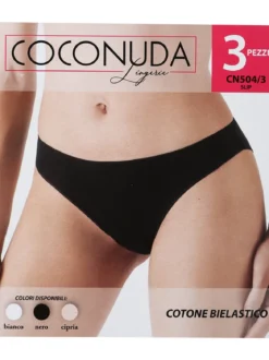 Coconuda Slip donna nero 3 pezzi