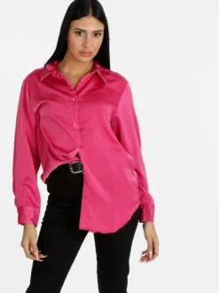 Cosmoda Camicia donna maniche lunghe effetto seta