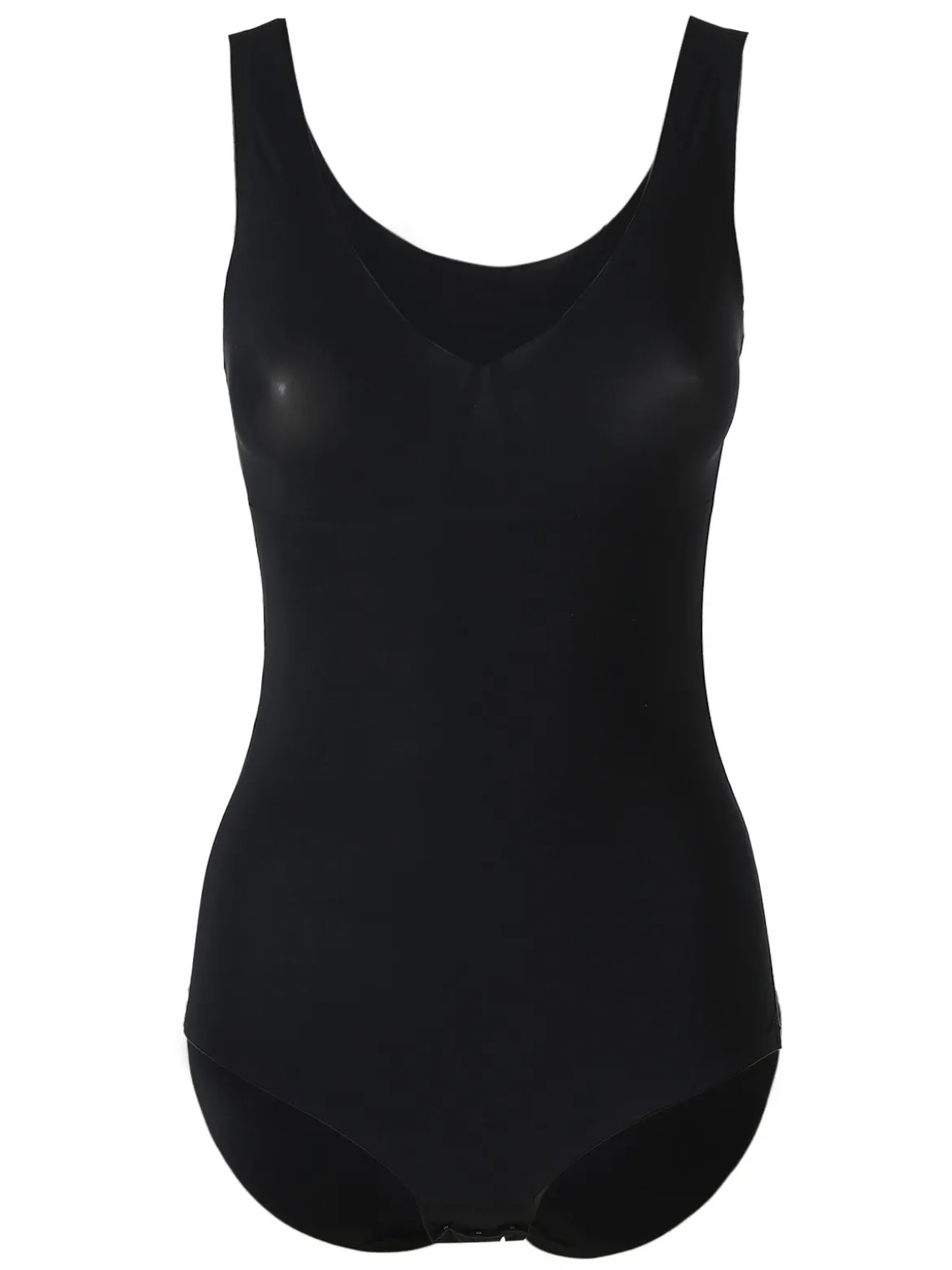 Cotonella AD691 Body donna invisibile in microfibra taglio laser - nero