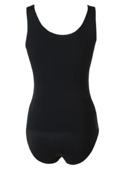 Cotonella AD691 Body donna invisibile in microfibra taglio laser - nero