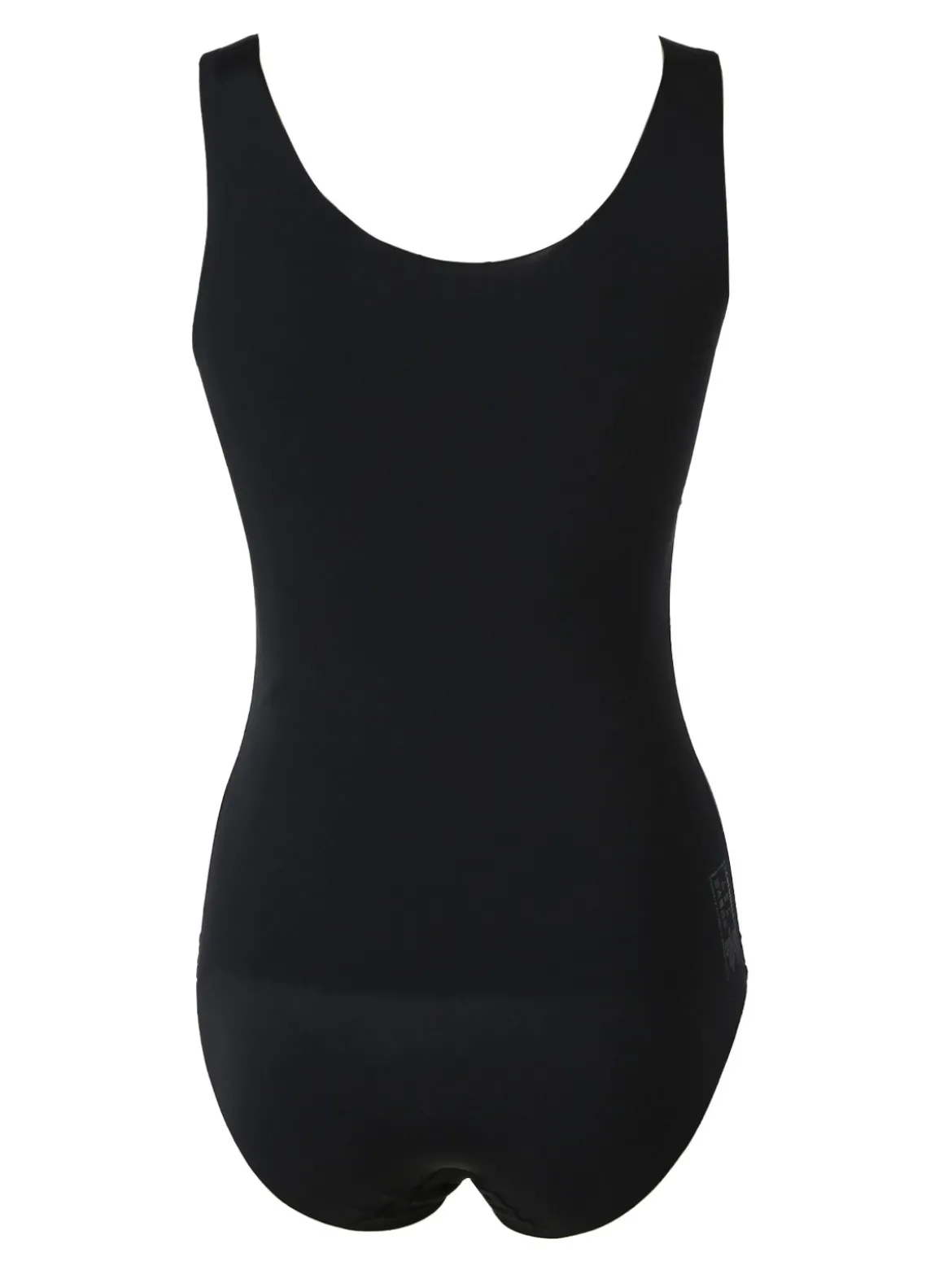 Cotonella AD691 Body donna invisibile in microfibra taglio laser - nero