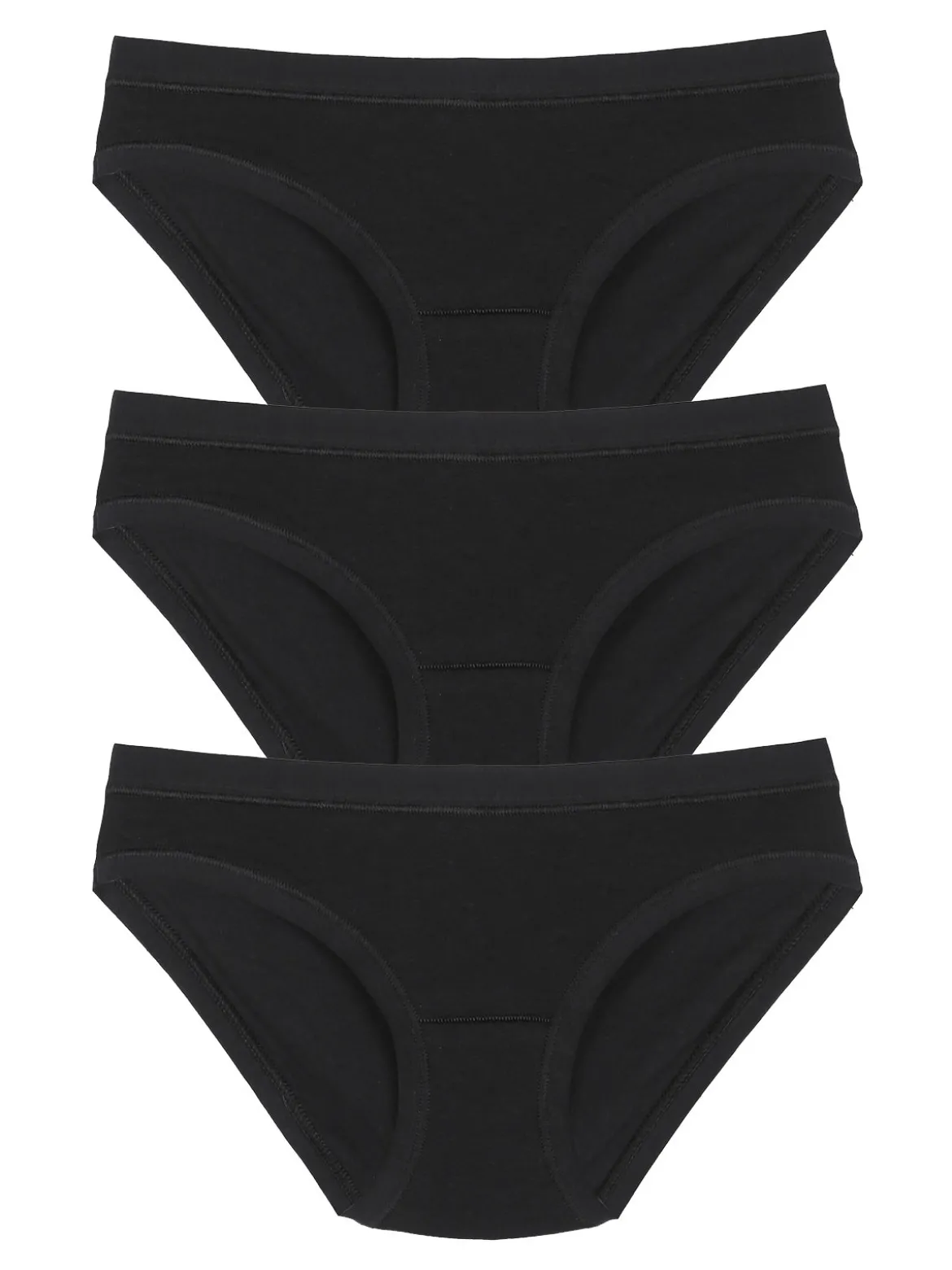 Cotonella Confezione da 3 mini slip da donna in cotone bielastico