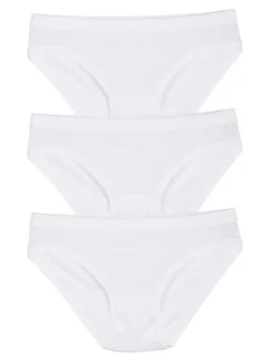 Cotonella Confezione da 3 mini slip da donna in cotone bielastico