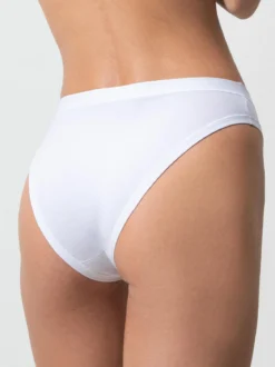 Cotonella Confezione da 3 slip donna in cotone bielastico - bianco