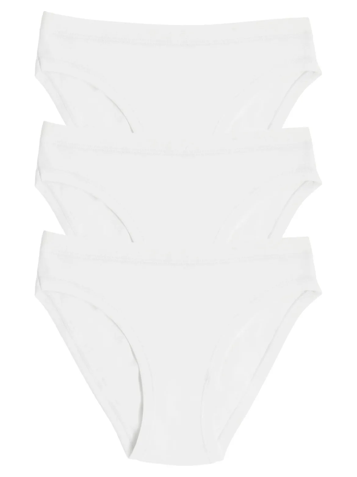 Cotonella Confezione da 3 slip donna in cotone bielastico - bianco