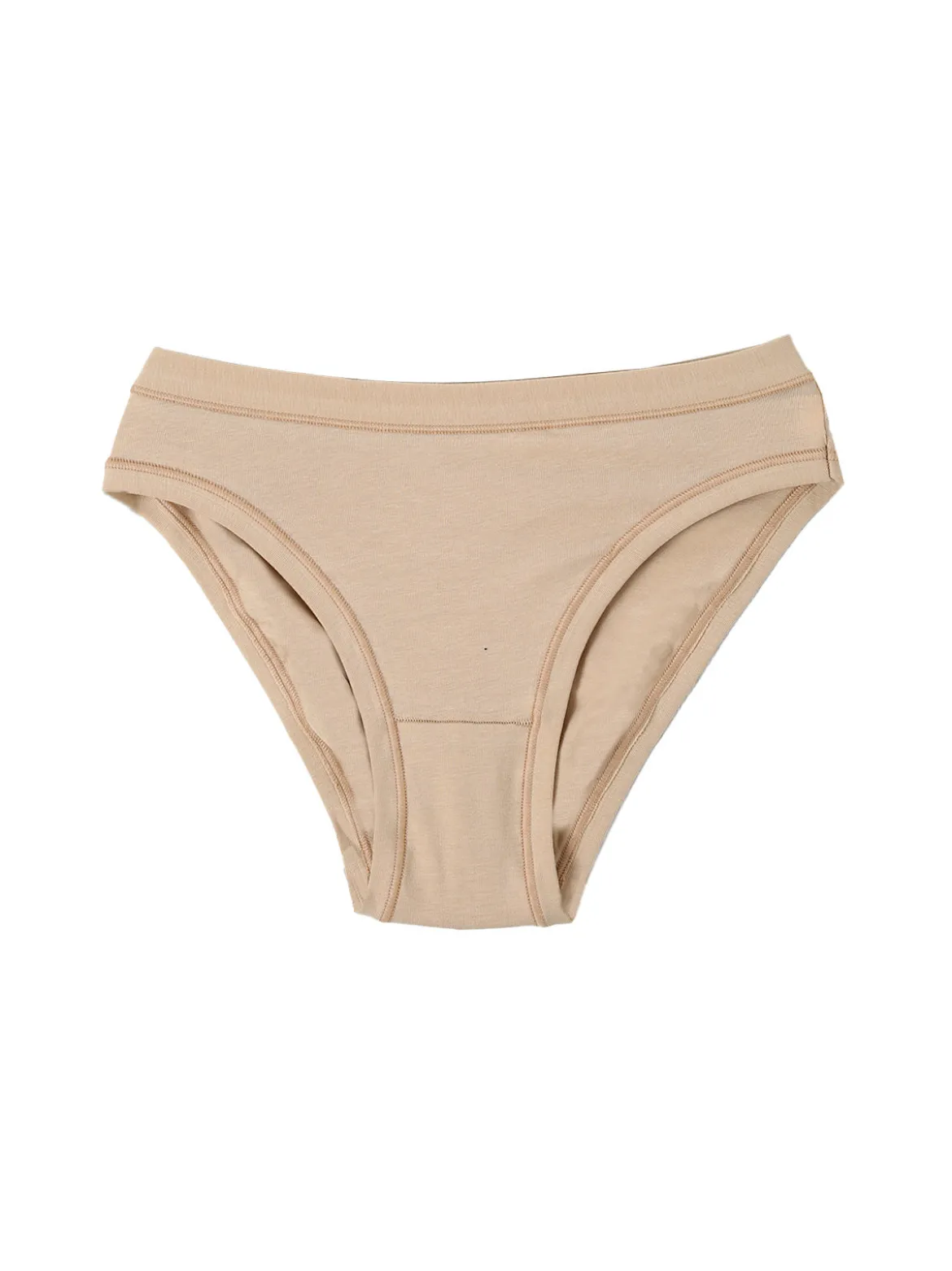 Cotonella Confezione da 3 slip donna in cotone bielastico - sabbia