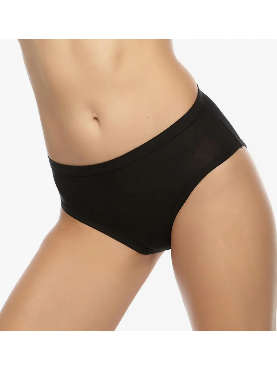Cotonella Confezione da 3 slip midi da donna in cotone bielastico