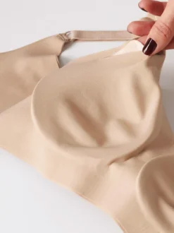 Cotonella Reggiseno donna comfort in mircofibra a taglio vivo senza ferretto COPPA B- beige