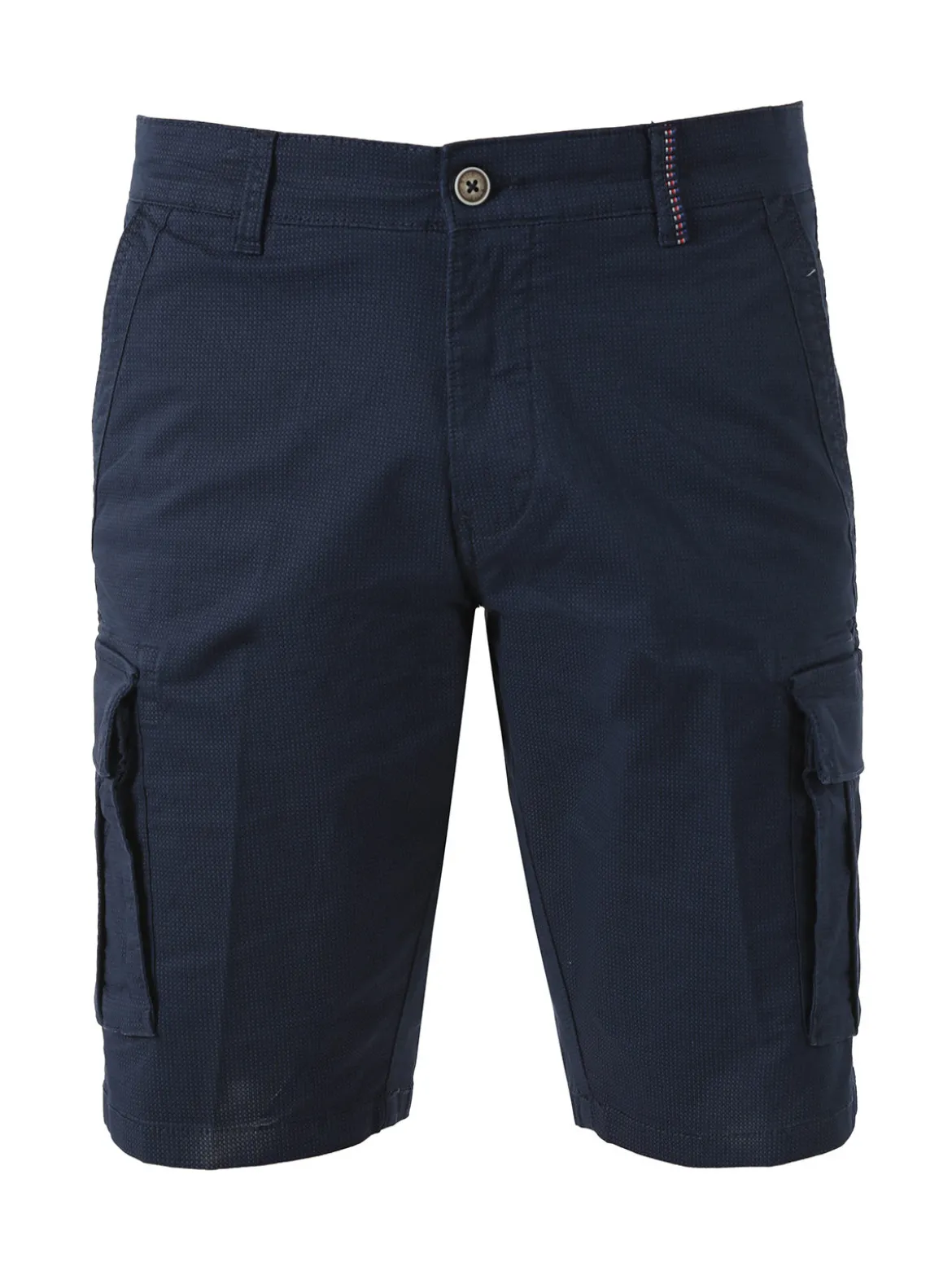 Cotton Belt Bermuda cargo da uomo in cotone stretch - blu