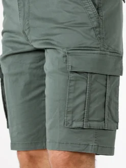 Cotton Belt Bermuda da uomo in cotone stretch con tasconi - verde