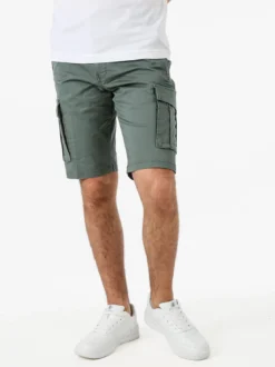 Cotton Belt Bermuda da uomo in cotone stretch con tasconi - verde