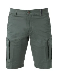 Cotton Belt Bermuda da uomo in cotone stretch con tasconi - verde