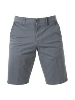 Cotton Belt Bermuda da uomo in cotone stretch texturizzati - grigio