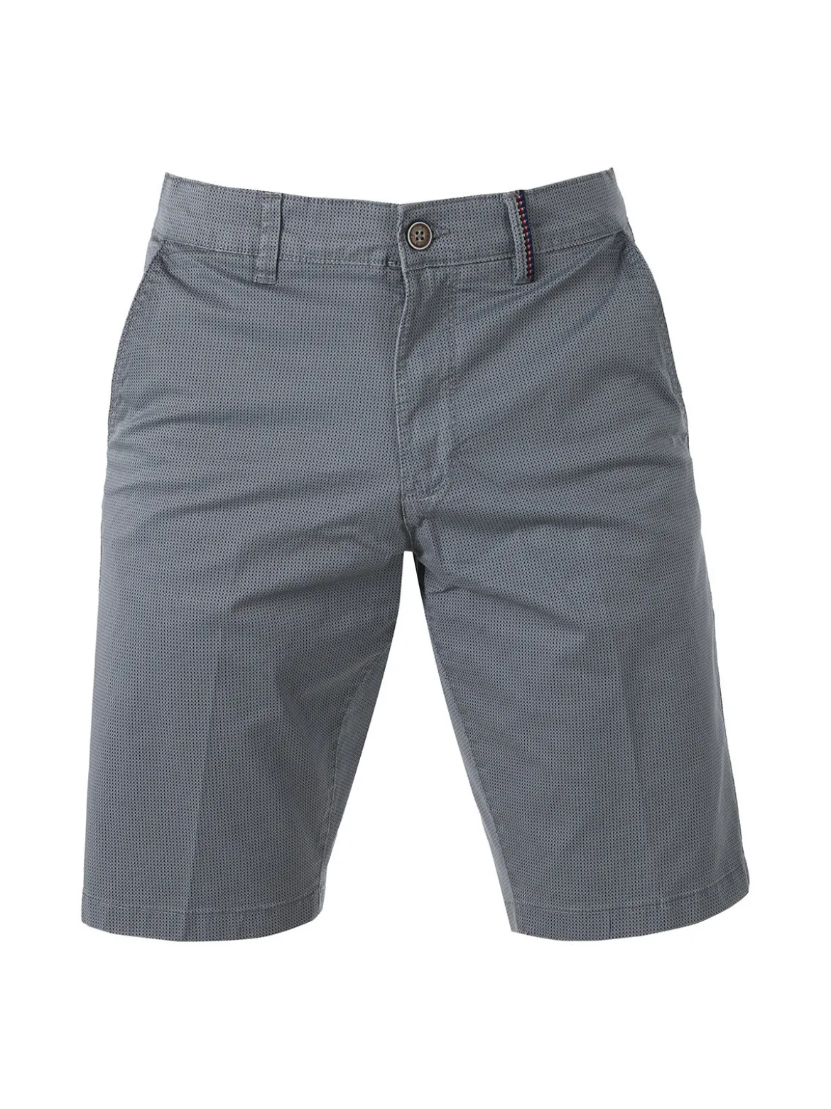 Cotton Belt Bermuda da uomo in cotone stretch texturizzati - grigio