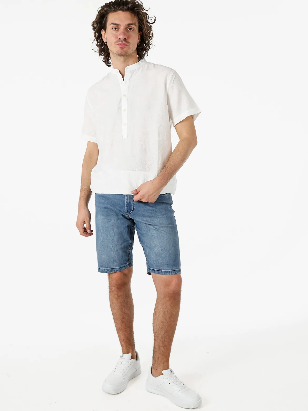 Cotton Belt Bermuda da uomo in jeans stretch - jeans